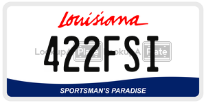 422FSI  license plate in LA