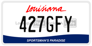 427GFY license plate in Louisiana