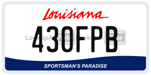 430FPB  license plate in LA