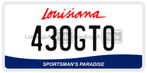 430GTO license plate in Louisiana