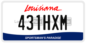 431HXM  license plate in LA