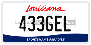 433GEL license plate in Louisiana