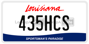 435HCS license plate in Louisiana