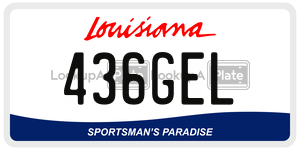 436GEL license plate in Louisiana