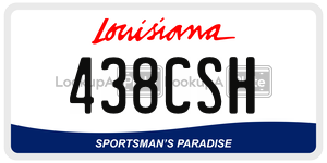 438CSH  license plate in LA