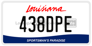 438DPE  license plate in LA
