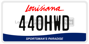 440HWD  license plate in LA