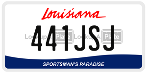 441JSJ  license plate in LA