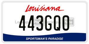 443GQO license plate in Louisiana
