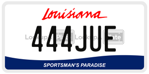 444JUE  license plate in LA