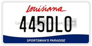445DLO  license plate in LA