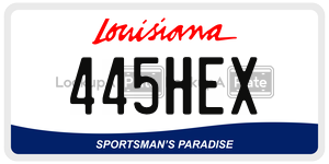 445HEX  license plate in LA