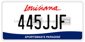 445JJF  license plate in LA