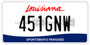 451GNW  license plate in LA