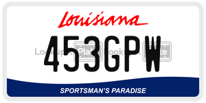 453GPW  license plate in LA