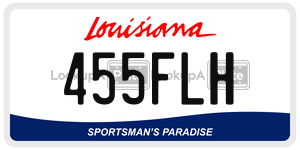 455FLH  license plate in LA