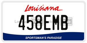 458EMB  license plate in LA