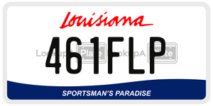 461FLP license plate in Louisiana
