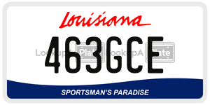 463GCE  license plate in LA