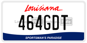 464GDT license plate in Louisiana