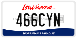 466CYN license plate in Louisiana