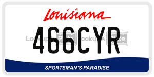 466CYR license plate in Louisiana