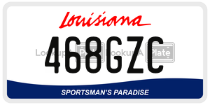468GZC license plate in Louisiana