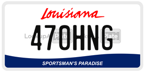 470HNG license plate in Louisiana