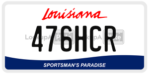 476HCR license plate in Louisiana