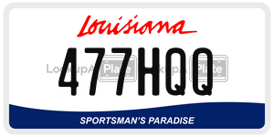 477HQQ license plate in Louisiana