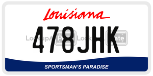 478JHK  license plate in LA