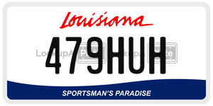 479HUH license plate in Louisiana