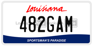482GAM license plate in Louisiana