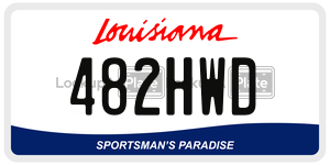 482HWD license plate in Louisiana