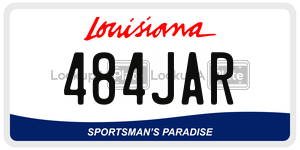 484JAR  license plate in LA