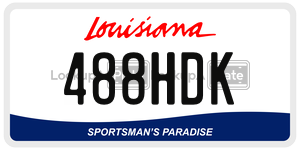 488HDK license plate in Louisiana