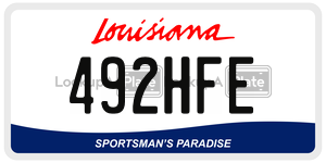492HFE  license plate in LA
