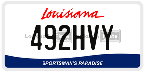 492HVY license plate in Louisiana