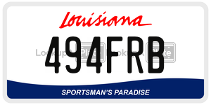 494FRB  license plate in LA