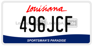 496JCF  license plate in LA