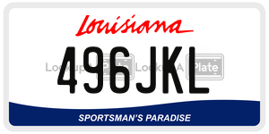 496JKL  license plate in LA