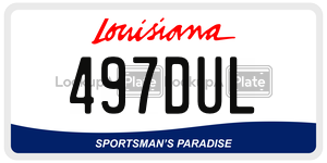 497DUL  license plate in LA