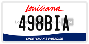 498BIA  license plate in LA