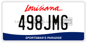498JMG  license plate in LA