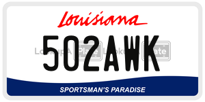 502AWK  license plate in LA