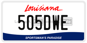 505DWE  license plate in LA