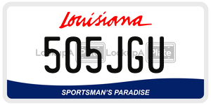 505JGU  license plate in LA