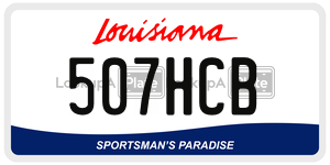 507HCB license plate in Louisiana