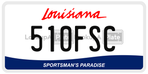 510FSC  license plate in LA