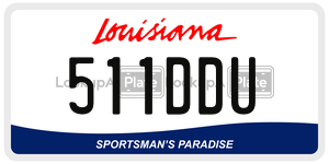 511DDU license plate in Louisiana